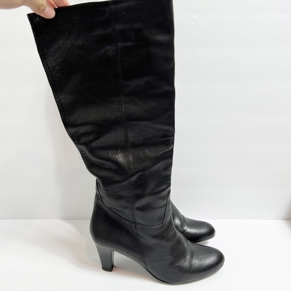JONAK PARIS WOMEN'S KNEE BLACK HEELED BOOTS SIZE 41 NO BOX - Picture 3 of 11